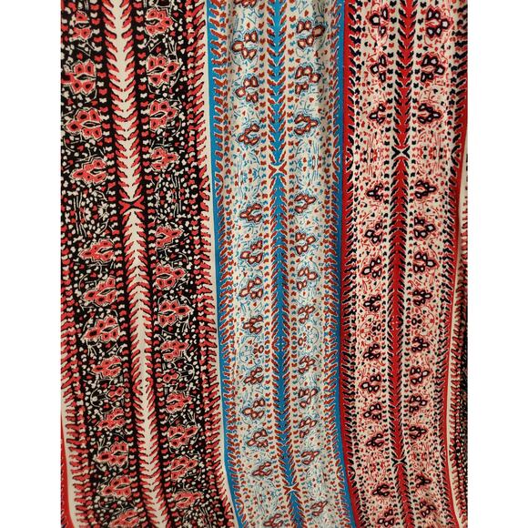 1State Halter Boho Maxi Dress Womens Size 10 Sleeveless Patriotic Red White Blue - Picture 9 of 11